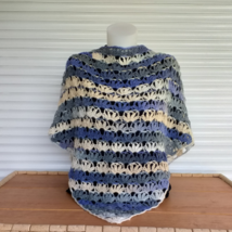 Hand Knit Warm Outlander Shawl, Crochet  Winter Triangle Shawl - $41.00