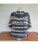 Hand Knit Warm Outlander Shawl, Crochet  Winter Triangle Shawl - £32.73 GBP