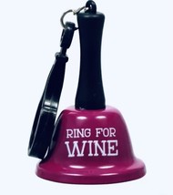 Mini Bell Key Chain Purple “Ring for Wine”-Brand New-SHIPS N 24 HOURS - £9.42 GBP