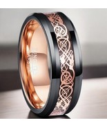Black Rose Dragon Tungsten Ring | Men&#39;s Unique Wedding Band | Durable &amp; ... - €43,76 EUR