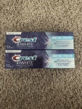 Lot of 2, Crest 3D White Arctic Fresh Toothpaste, 3.8OZ, EXP 2026 - £7.58 GBP