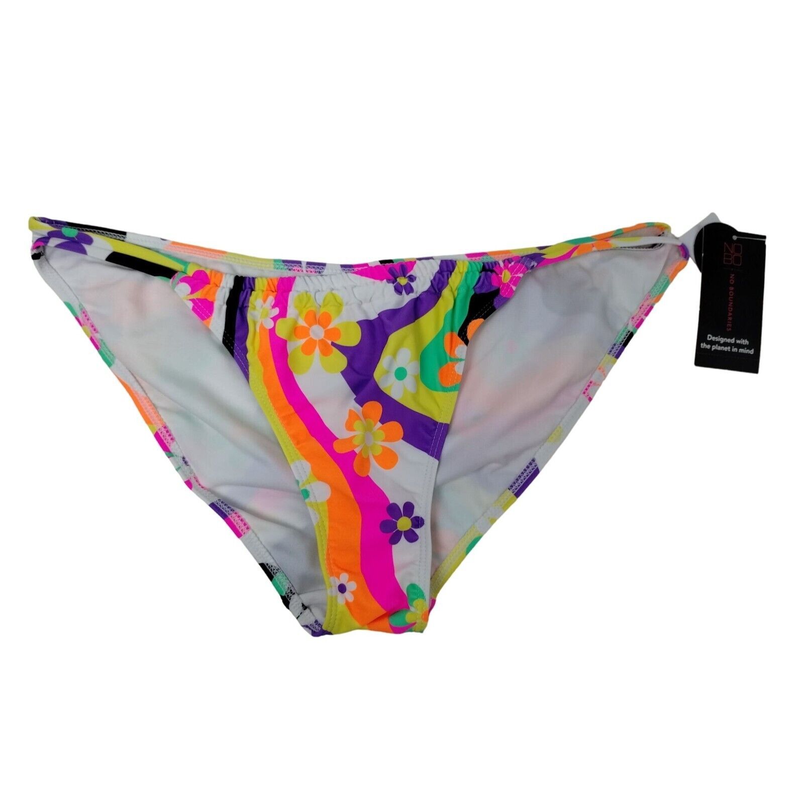 Primary image for No Boundaries Junior Girls XL Hazy Daze 60s Daisy Vibrant Print Bikini Bottoms
