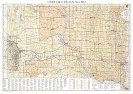 South Dakota Recreation Laminated Wall Map (MSH)(BM) - £151.01 GBP