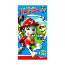Paw Patrol Grandson Birthday Card  - $5.00