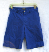 Polo Ralph Lauren Boys 16 Classic Chino Shorts Royal Blue Sturdy Cotton ... - $17.10