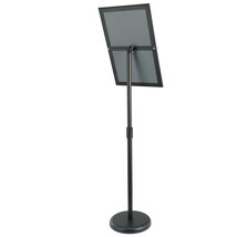 VEVOR Pedestal Sign Holder, 11 x 17 inch Adjustable Poster Stand, Black ... - $21.99
