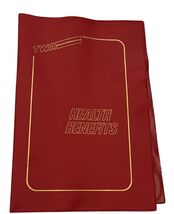 Vintage TWA Trans World Airlines Employee Health Benefits Red Vinyl Fold... - $16.82