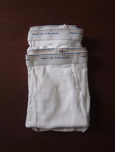 Vtg Fruit of the Loom men white brief gold blue stripe 2 pack XXL 50/52 new - £42.73 GBP