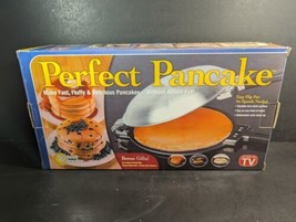 Perfect Pancake Pan Spatula Free Flipping Pan Aluminum w/ Batter Dispenser Camp - £14.98 GBP