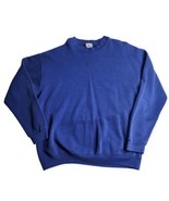 Vintage Lee Heavyweight Sweatshirt Navy Blue Blank Crewneck Size XL - $380.25 MXN