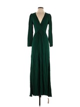 NWT Reformation Gatsby in Emerald Green Deep V-neck High Slit Maxi Dress 2 - £155.54 GBP