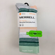 Merrell Recycled Everyday Crew Socks Unisex Adults Sz S/M Peach 3 Pack A... - $16.75