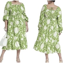 Ava &amp; Viv Women&#39;s Floral Print Balloon Sleeve Long Dress Size 0X - £23.44 GBP