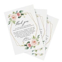 Thank You Cards For Table Place Settings For Weddings, Receptions, Par - £23.53 GBP
