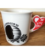 The World Of Women 1986 Vintage Cup / Mug Heart Handle &quot;We Love You!&quot; Se... - $9.49