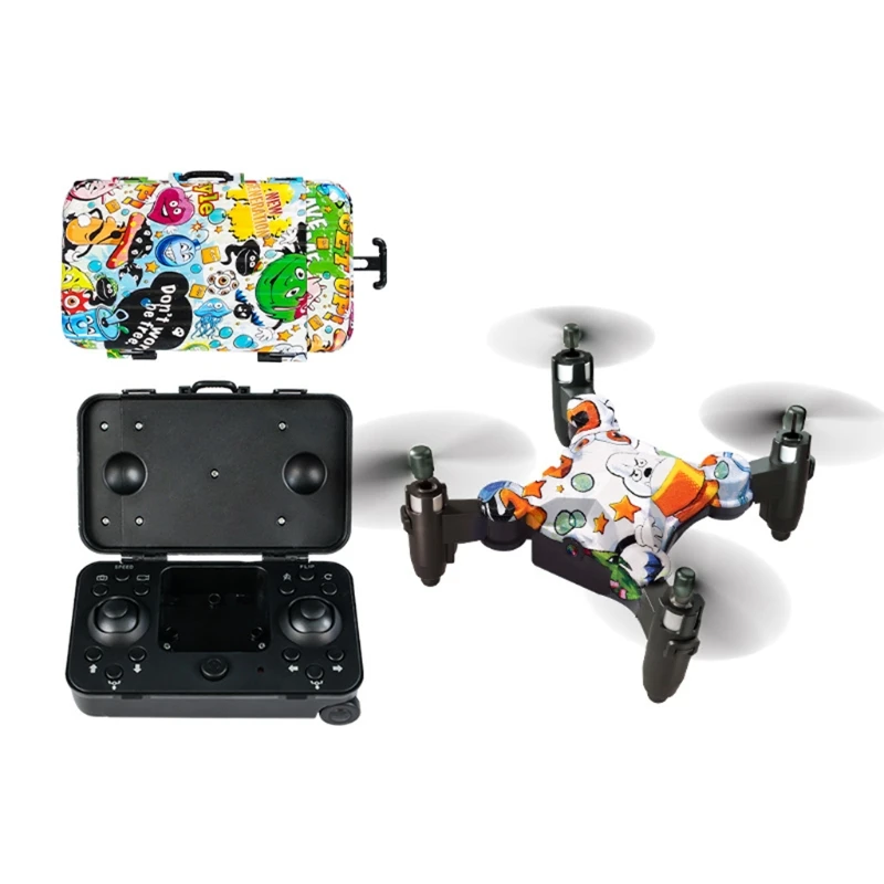 2023 New 2.4G WIFI DH-120 Luggage RC Drone FPV 4-axis Mini Folding Quadcopter - £31.87 GBP+