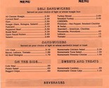 131 Central Del Sidewalk Cafe Menu Old City Knoxville Tennessee 1990&#39;s - £14.31 GBP