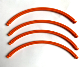 Qty 4 ~ KNEX Curved Rigid Rod Orange Replacement Parts/Pieces - £1.55 GBP