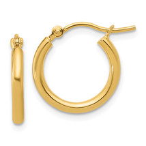 10K Polished Hinged Hoop Earrings 10LE112 - $124.73