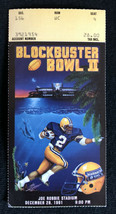 1991 Blockbuster Bowl II Ticket Stub - Colorado vs. Alabama 12/28/91 Miami - £23.73 GBP