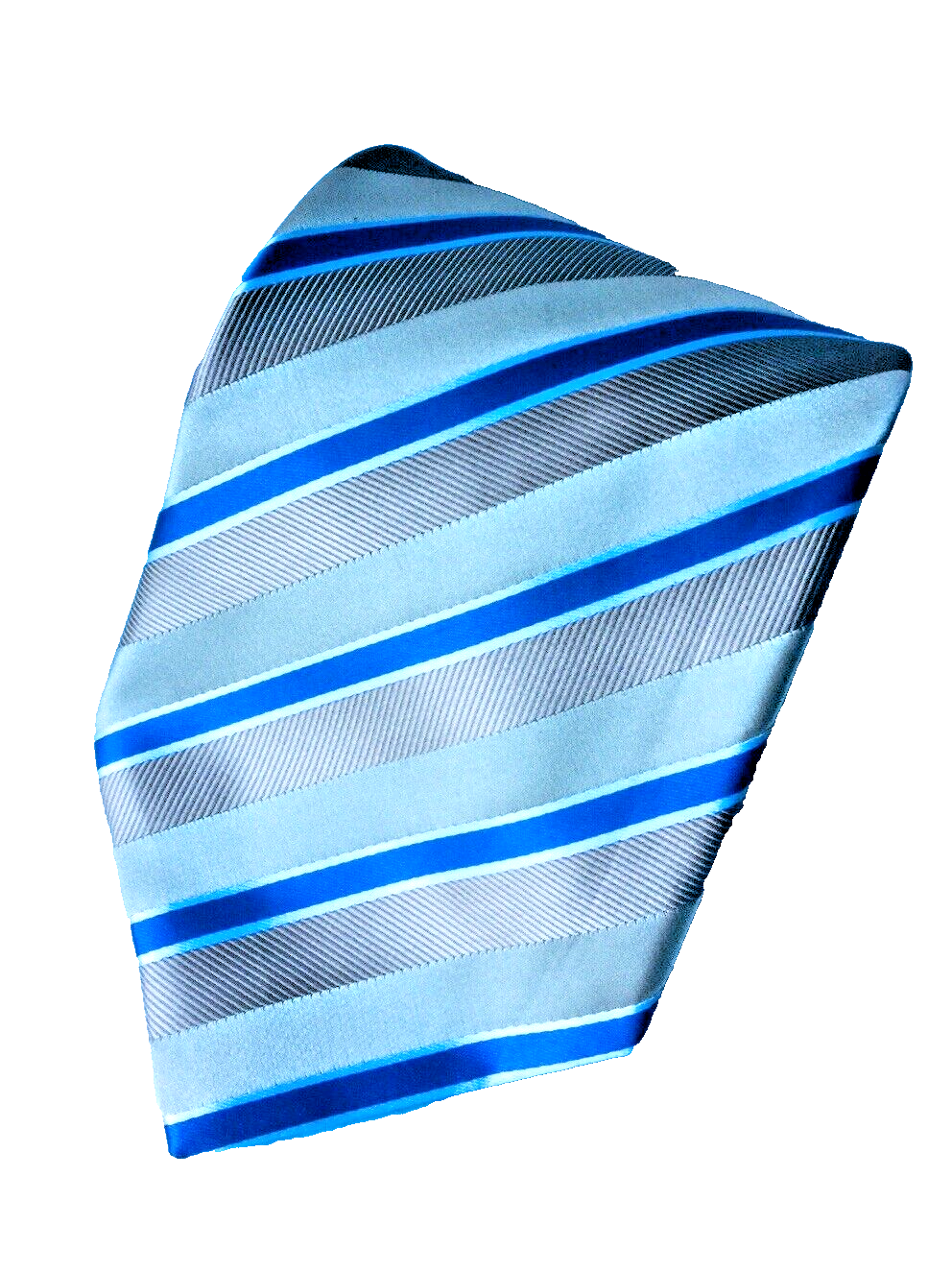 Primary image for Marks and Spencer Mens Tie Gold Blue Striped Pattern Polyester Necktie vtd