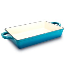 Crock Pot Artisan 13 in. Enameled Cast Iron Lasagna Pan in Teal Ombre - €101,49 EUR