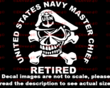 US Navy Master Chief Retired Decal Cut Vinyl Sticker Made in the USA USN - $6.72+