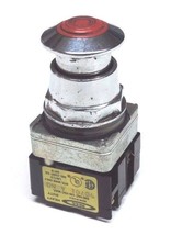 LOT OF 2 REES CONTACT BLOCKS 50701-A-NO &amp; 50702-B-NO W/ RED CAP PUSHBUTTON - £44.83 GBP