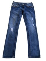 Womens Miss Me Jeans Boyfriend Ankle Fit Size 27  x 31 Mid Rise Distressed - £19.24 GBP