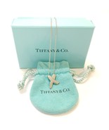 Tiffany &amp; Co. Paloma Picasso Cross Kiss Necklace Pendant Top Silver 925 ... - $136.75 CAD