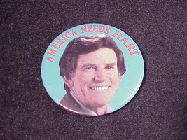 Vintage 1988 America Needs Hart Pinback Button, Pin, Gary - £5.55 GBP