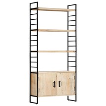 4-Tier Bookcase 80x30x180 cm Solid Mango Wood - £178.34 GBP