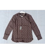 John Varvatos Mens M Slim Fit Ross Floral Button Up Shirt, Wine - $56.99