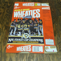 1991 NHL Stanley cup champions Wheaties cereal box Pittsburgh Penguins team - £19.29 GBP