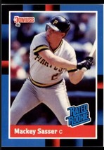 1988 Donruss Rated Rookie Mackey Sasser C Pittsburgh Pirates RC Trading Card, NM - $0.99