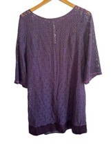 Laundry by Shelli Segal Purple Lace And Satin Dress Women’s Size 12 Whim... - £19.67 GBP