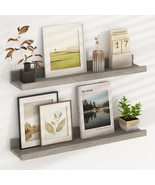 Picture Ledge Shelf - 24 Inches Floating Shelves Set of 2 - Rustic Elm Wood - $47.51