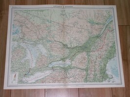 1922 Vintage Map Of Ontario Toronto Quebec Montreal Canada - £28.31 GBP