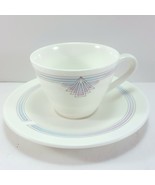 Wedgwood Talisman Demitasse Cups and Saucers Set of 4 Bone China Pink Blue - $119.00