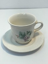PFALTZGRAFF Stoneware Grapevine Pattern 8oz Tea Coffee Cup w/Saucer Disc... - £5.58 GBP