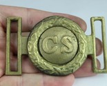 CS Two Piece Belt Buckle - Confederate Civil War - vintage reproduction?... - £78.17 GBP
