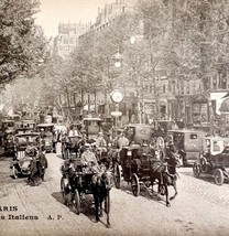 Paris France Boulevard Of The Italians Carriages Horses 1910s Postcard P... - £15.61 GBP