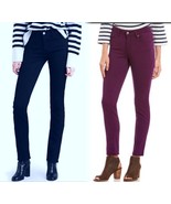 $60 Levi Classic Skinny Mid Rise Navy Blue or Maroon Brushed Denim Stret... - £19.64 GBP