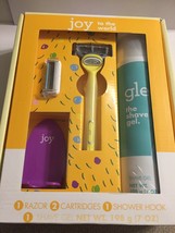 NEW Joy and Glee Women&#39;s Razor Holiday Shave Care Yellow Gift Set - £18.94 GBP