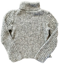 Women’s/Juniors Delia&#39;s Gray Chunky High Neck Cable Knit Sweater Med EUC - £10.85 GBP