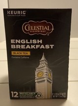 Celestial English Breakfast Black Tea Keurig 12 K Cups Contains Caffeine - £11.55 GBP