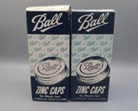 24 Ball Zinc Caps Porcelain Lined For Regular Mason Jars Vintage Canning... - £30.83 GBP