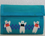 Vintage Hallmark Color Gear Wallet Bears Blue Hook &amp; Loop - $15.14
