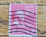 US Stamp John Adams 2c Used Red Cancel - £0.73 GBP
