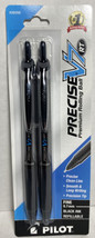 PILOT Precise V7 RT Rolling Ball Pens,  2 Pk Fine Point (0.7mm) Black Ink  - £10.11 GBP